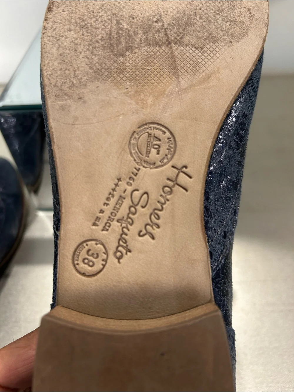 Homers women 's Textured Lace-Up Derby Shoes in Deep Navy